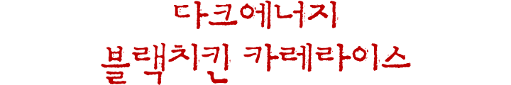 다크에너지 블랙치킨 카레라이스.